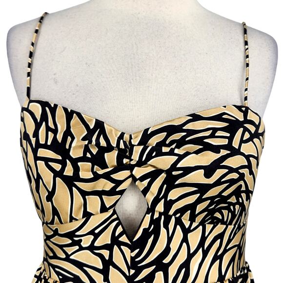 Vintage 1990s Vivienne Tam Silk Blend Satin Floral Cocktail Dress - Picture 2 of 6